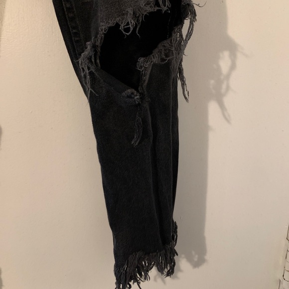 Zara Basic Z1975 Denim Size 4 Women’s Skinny Jeans Distressed Black a9 - Picture 4 of 12